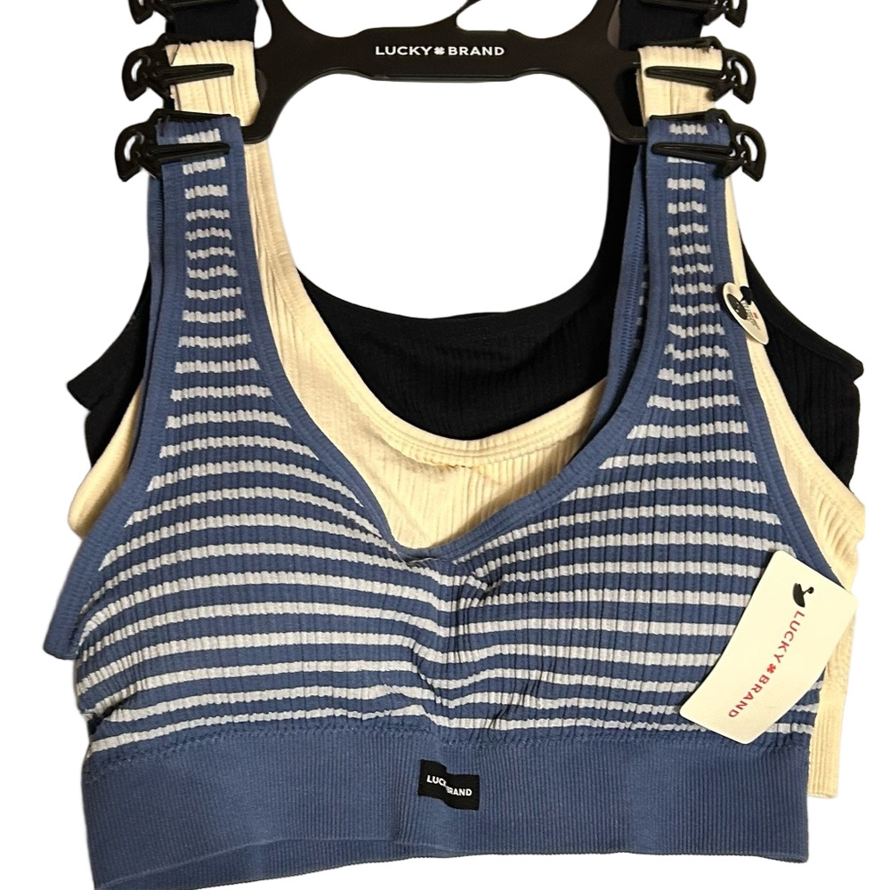Lucky Brand Women's 3 Pack Seamless Comfort Bra Size Large